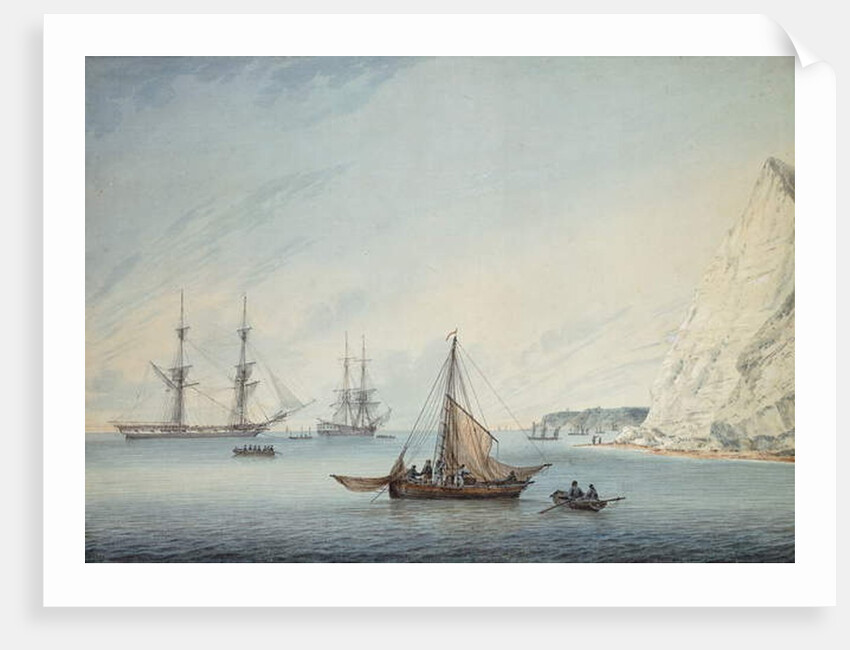 Shipping Off Shakespeare's Cliff, 1806 by Samuel Atkins