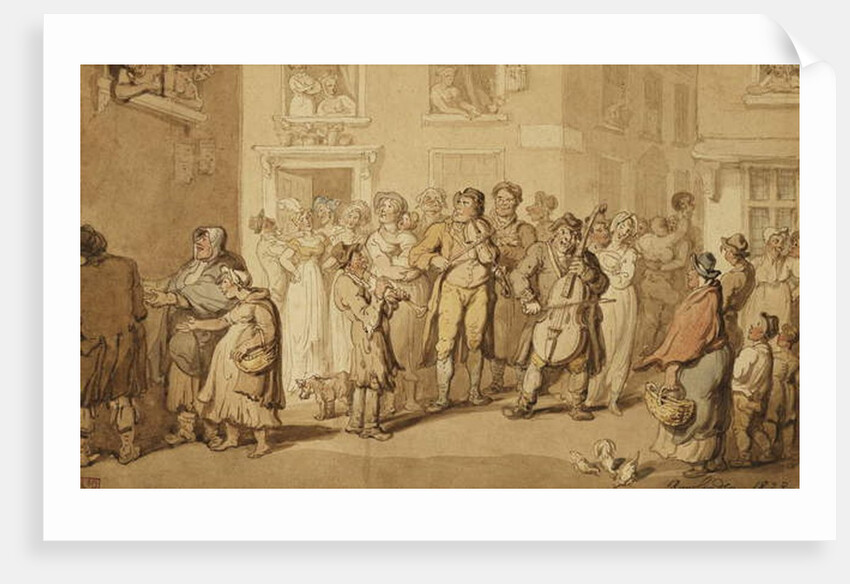 Street Musicians, 1823 by Thomas Rowlandson