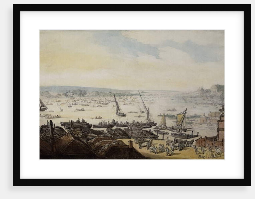 A Regatta on the Thames below Westminster by Thomas Rowlandson