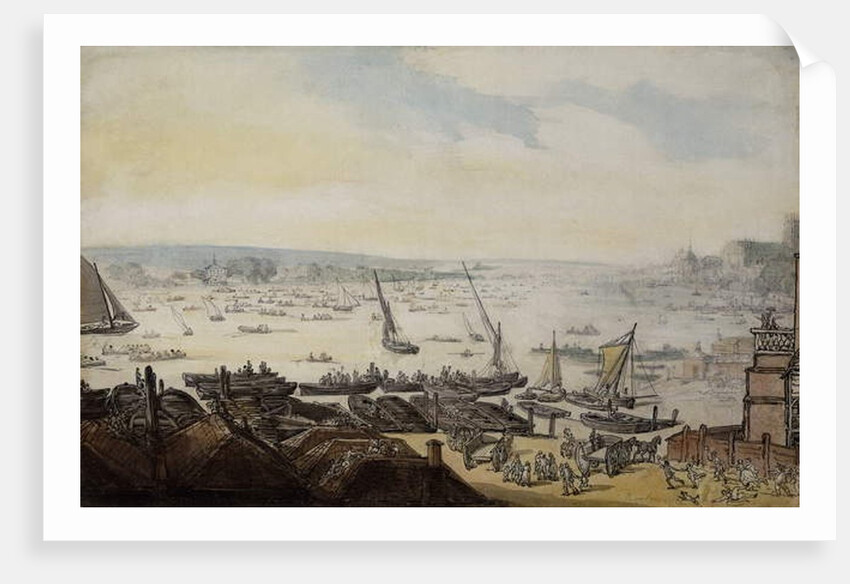 A Regatta on the Thames below Westminster by Thomas Rowlandson