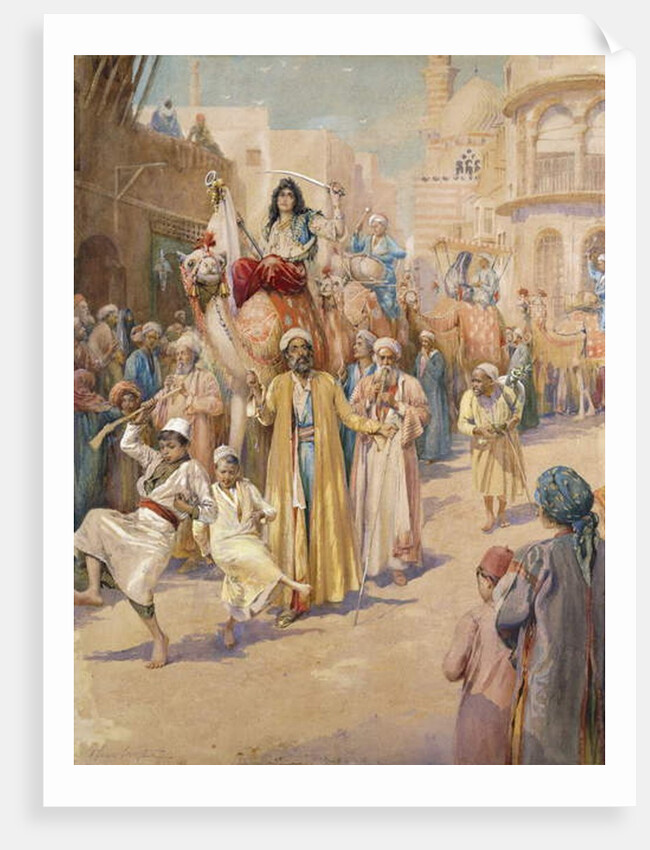 An Arab Wedding Procession Through Cairo by James Shaw Crompton
