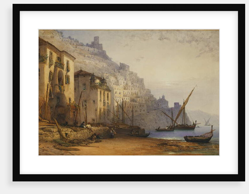 Amalfi from the Shore - A Summer's Morning, 1887 by William Callow
