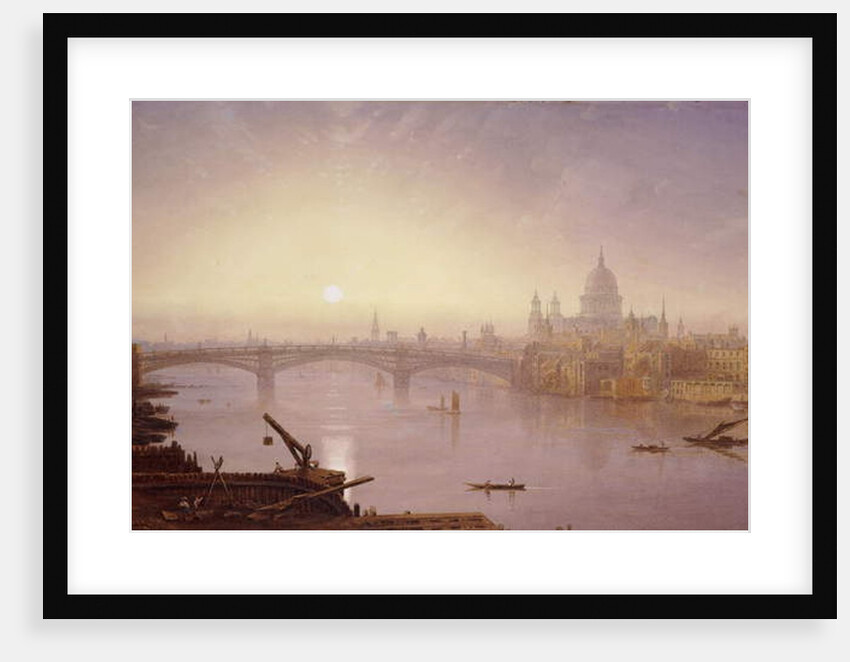 Southwark Bridge and St. Paul's Cathedral from London Bridge: Evening by George Fennel Robson