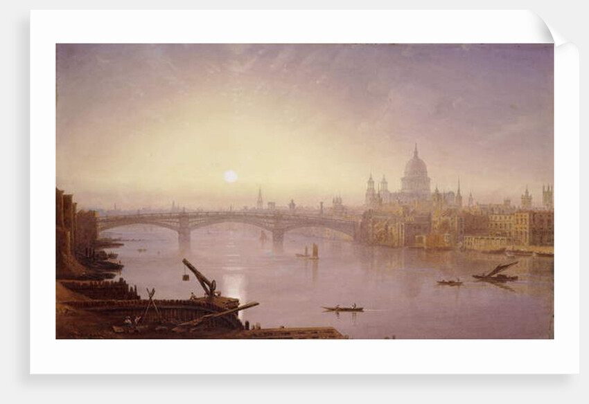 Southwark Bridge and St. Paul's Cathedral from London Bridge: Evening by George Fennel Robson