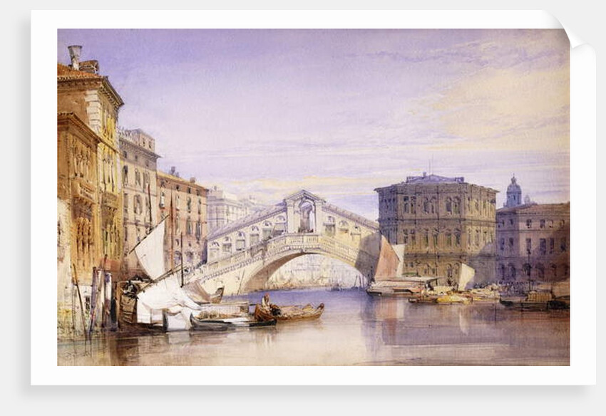 The Rialto from the Grand Canal, 1852 by William Callow