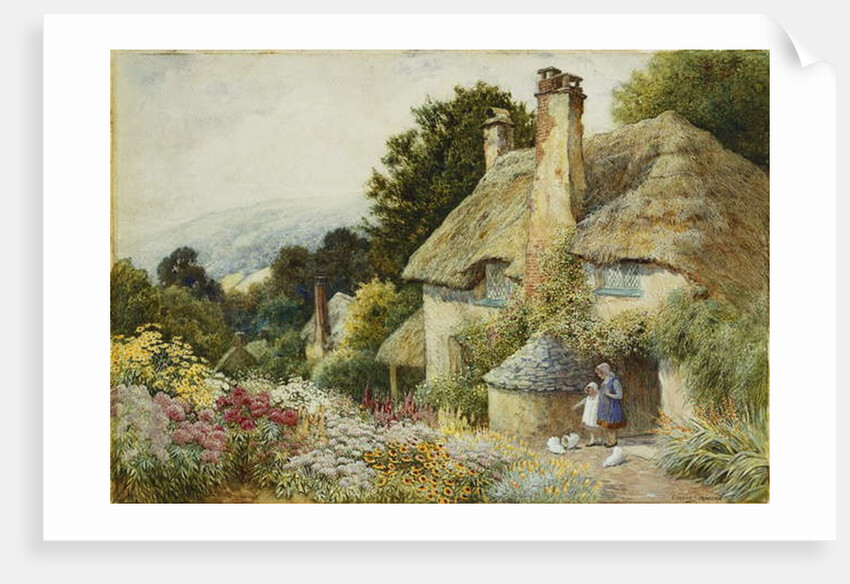 A Cottage at Selworthy, near Minehead by Arthur Claude Strachan