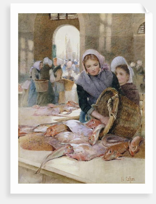Women in the Fish Market, Boulogne by Hector Caffieri