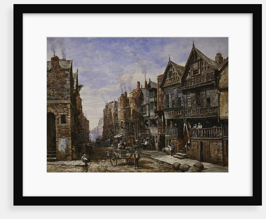 Chester: Watergate Street from the Corner of Crook Street, with Eastgate Beyond by Louise Ingram Rayner