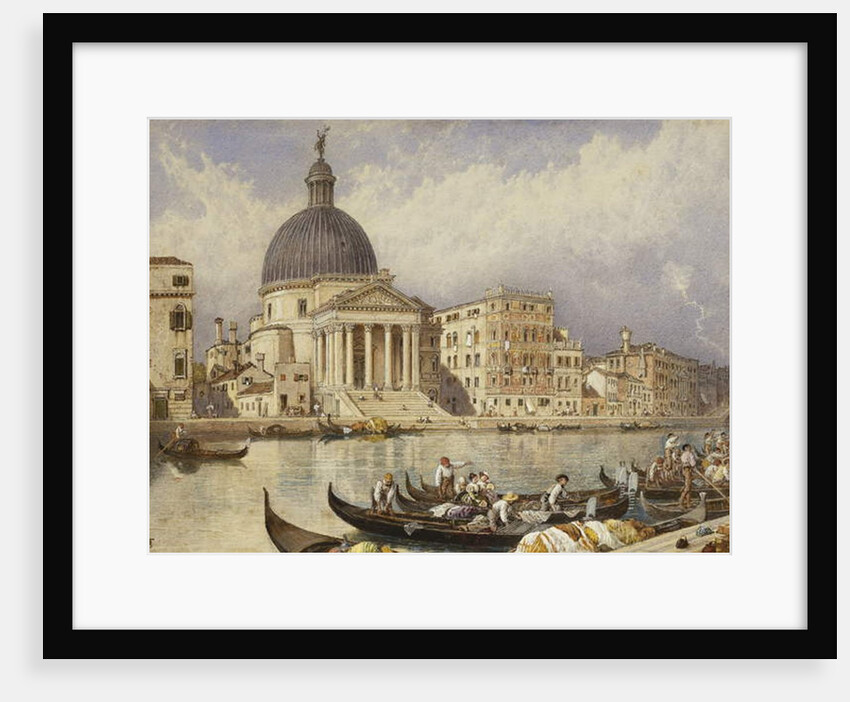 The Church of San Simone and San Guida, Venice: Arrival of a Train by Myles Birket Foster