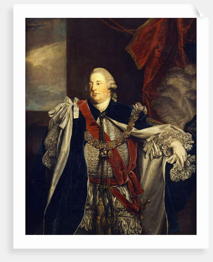 Portrait of William Augustus, Duke of Cumberland, standing three-quarter length, in Garter Robes by Joshua Reynolds
