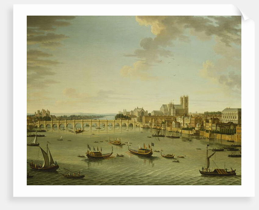 The Thames from the Terrace of Somerset House Looking Towards Westminster, 1750 by Antonio Joli