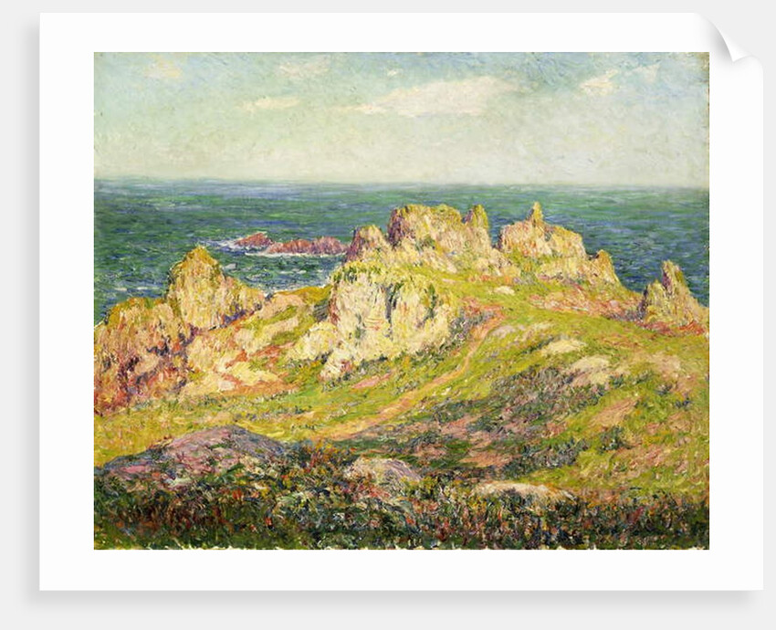 Rocks by the Sea; Rochers au Bord de la Mer by Henry Moret