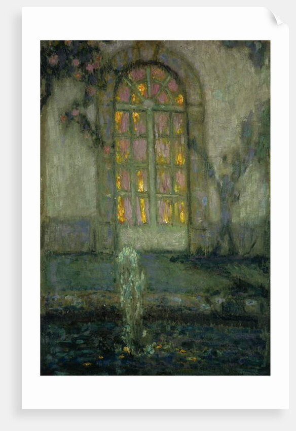 Glass Door onto the Garden; Porte Vitree sur le Jardin by Henri Eugene Augustin Le Sidaner