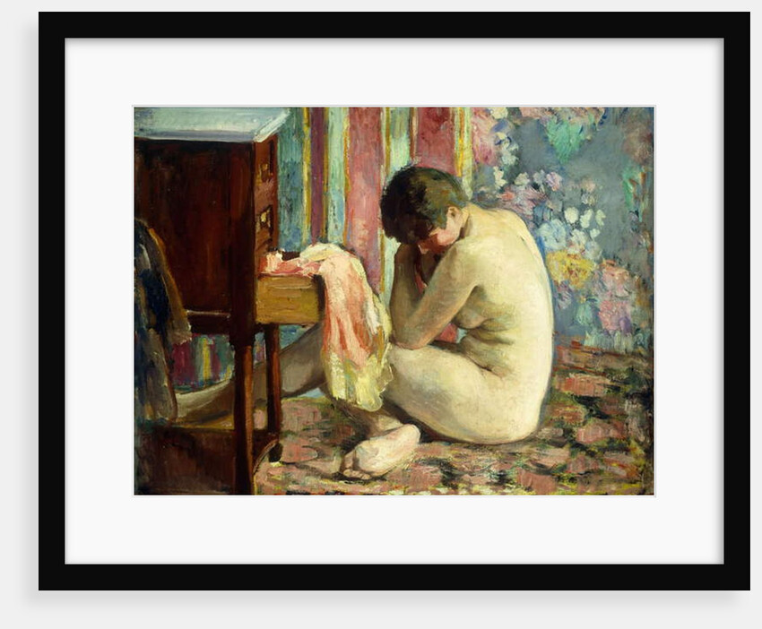 Nude with Pink Shirt; Nu a la Chemise Rose, 1926 by Henri Lebasque