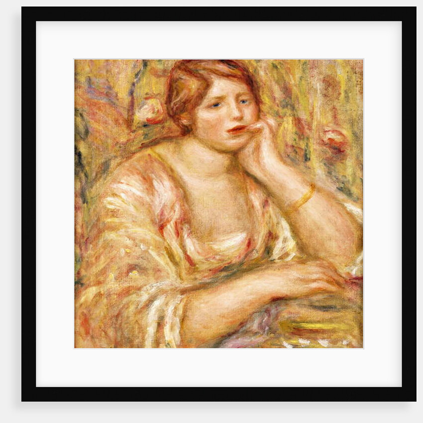 Woman with Hand to her Face; Femme de Face, Accoudee, 1919 by Pierre Auguste Renoir