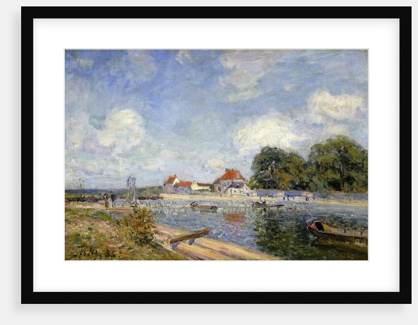 The Weir on the Loing at Saint-Mammes; Le Barrage du Loing a Saint-Mammes, 1885 by Alfred Sisley