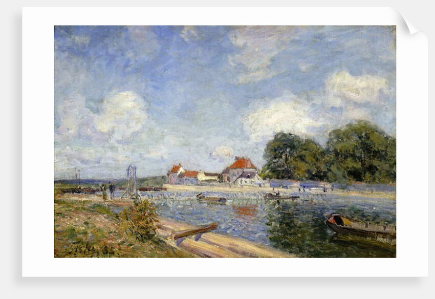 The Weir on the Loing at Saint-Mammes; Le Barrage du Loing a Saint-Mammes, 1885 by Alfred Sisley