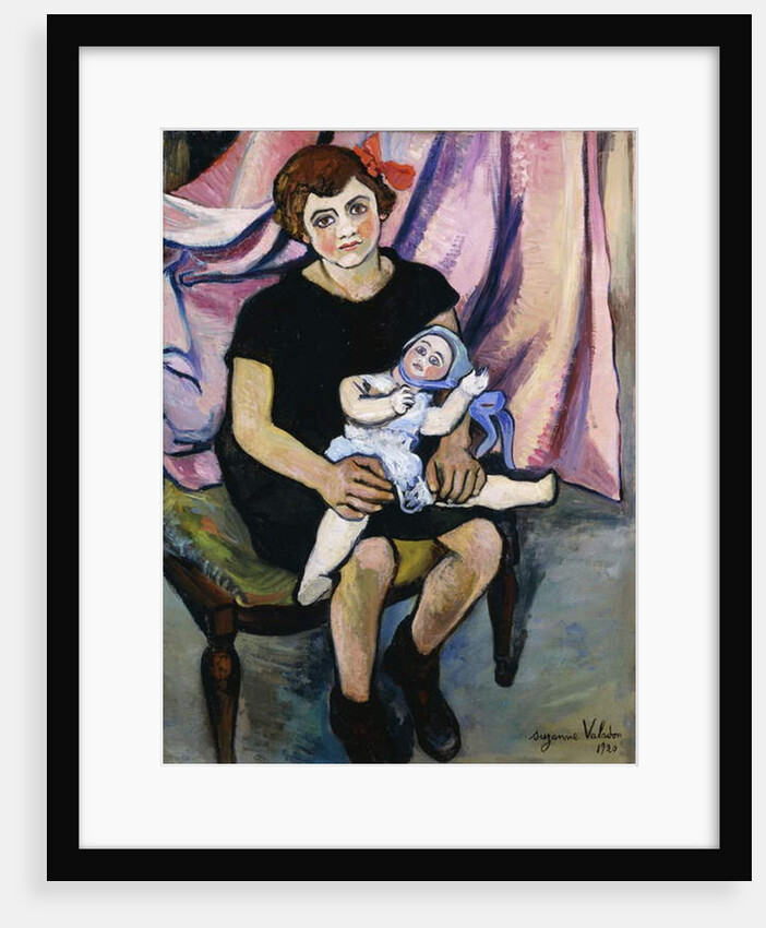 Girl with a Doll; Fillette a la Poupee, 1920 by Marie Clementine Valadon