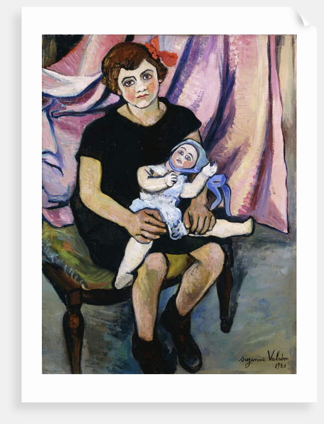 Girl with a Doll; Fillette a la Poupee, 1920 by Marie Clementine Valadon