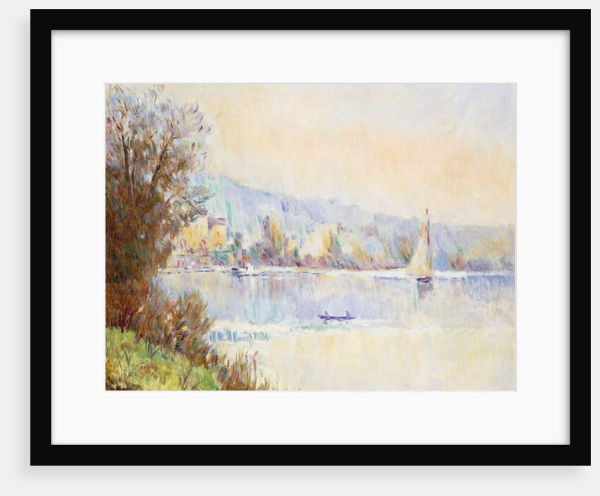 Boats on the Seine; Bateaux sur la Seine by Albert-Charles Lebourg