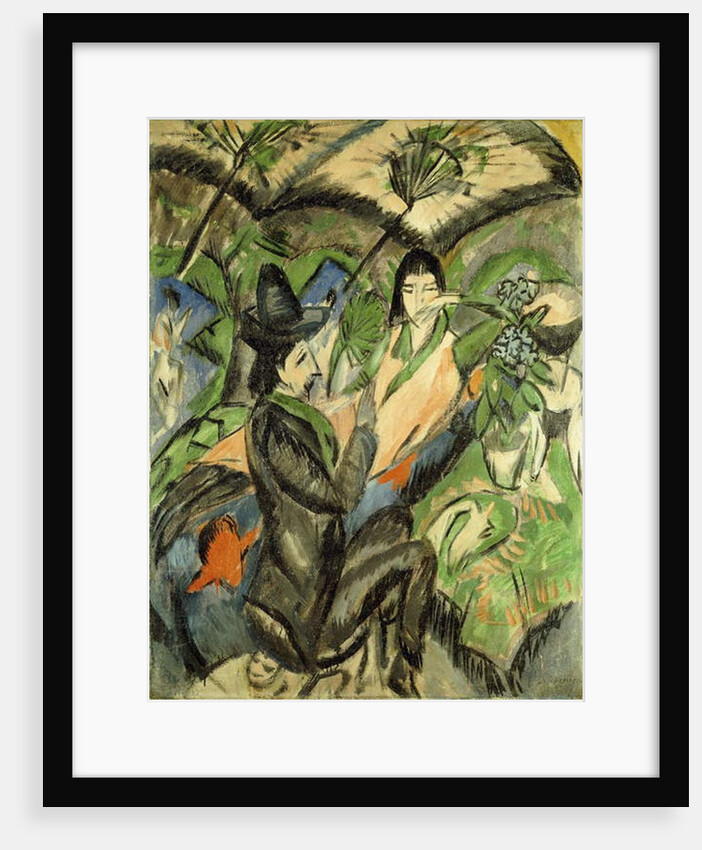 Couple under Japanese Parasols; Paar Unter der Japanschirm, 1902 by Ernst Ludwig Kirchner