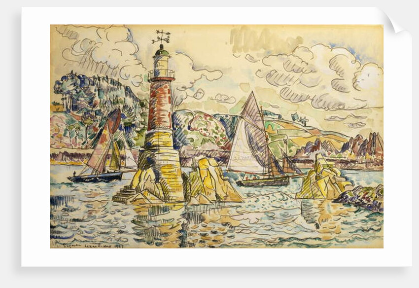 La Phare a Lezardrieux, 1927 by Paul Signac