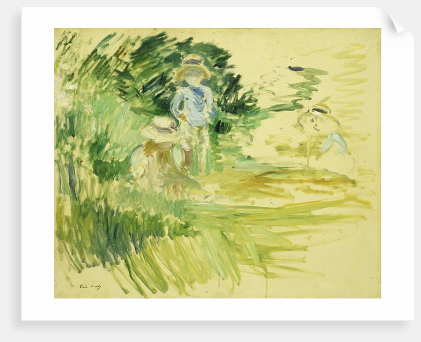 Children by the Side of a Lake; Enfants au Bord du Lac, 1894 by Berthe Morisot