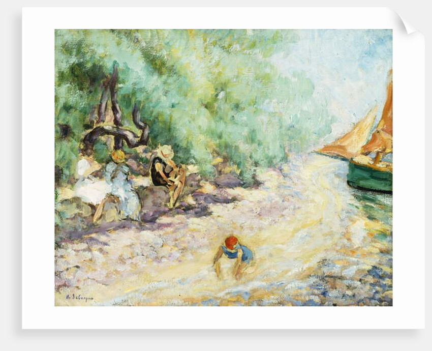 Bathers by the Side of a River; Les Baigneuses au Bord de la Riviere, by Henri Lebasque