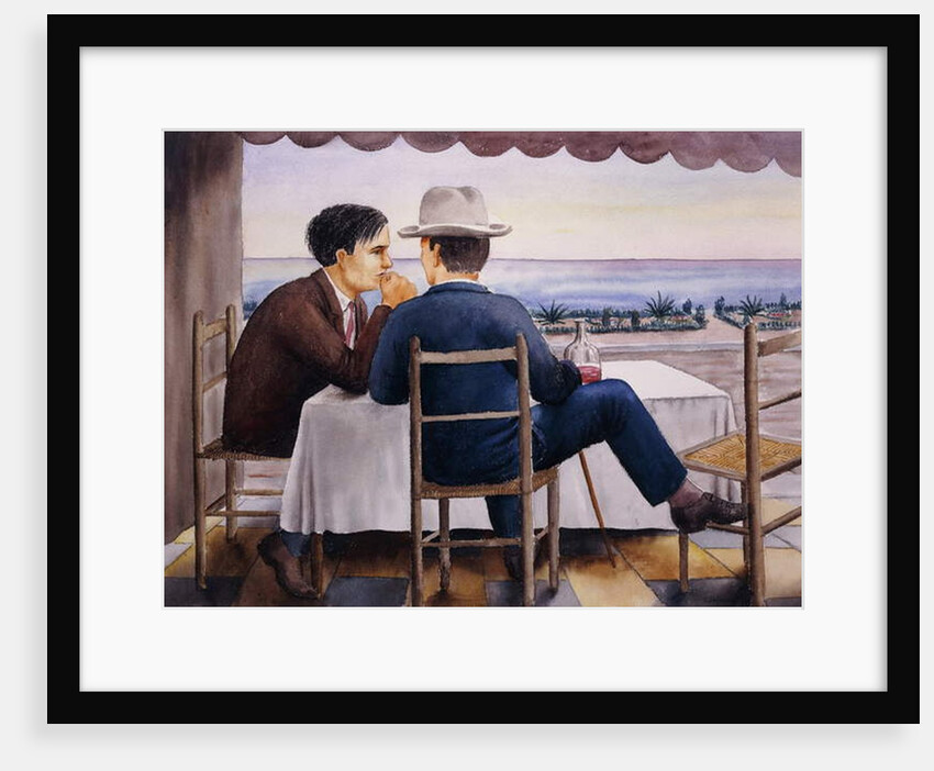 On the Terrace; Auf der Terrasse, 1923 by Georg Schrimpf