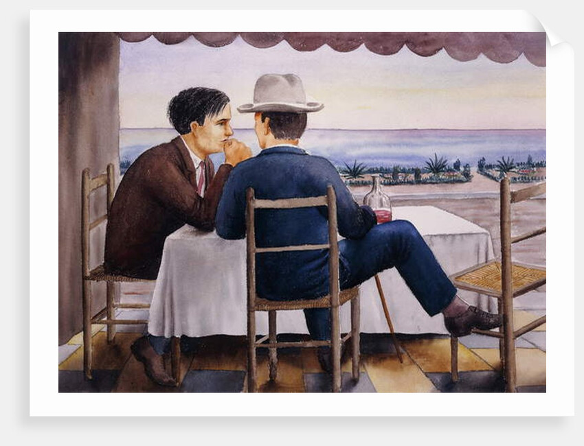 On the Terrace; Auf der Terrasse, 1923 by Georg Schrimpf