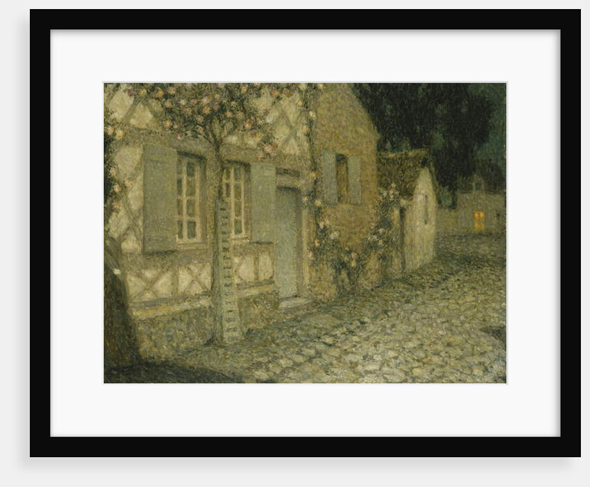 The Gardener's House in the Moonlight, Gerberoy; La Maison du Jardinier au Clair de Lune, Gerberoy, 1926 by Henri Eugene Augustin Le Sidaner