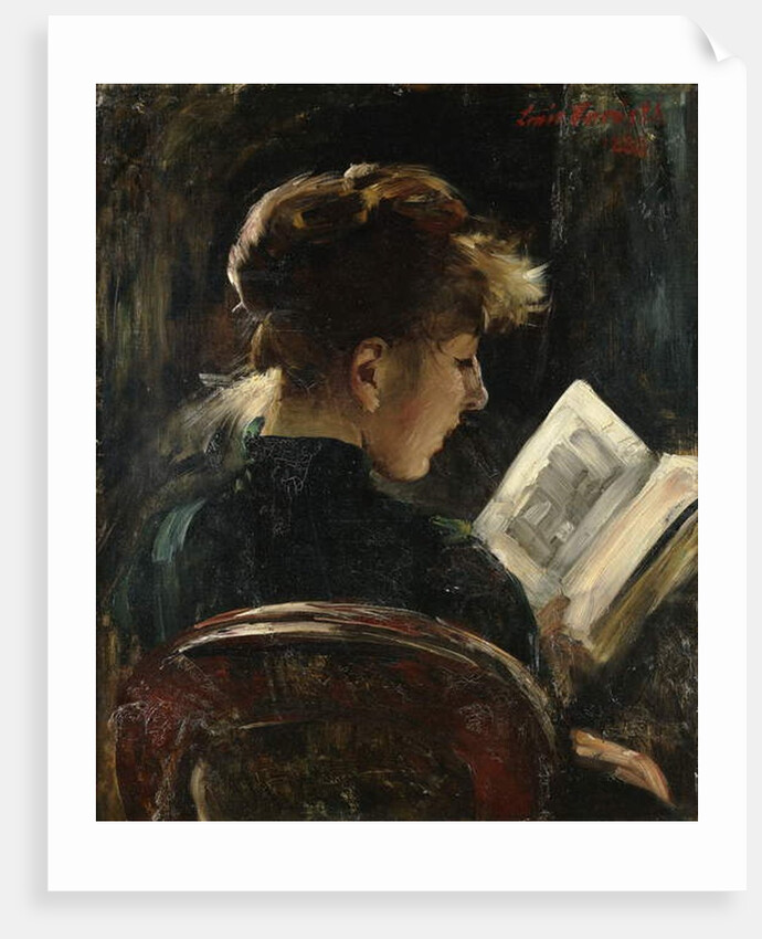 Woman reading, 1888 by Lovis (1858-1925) Corinth