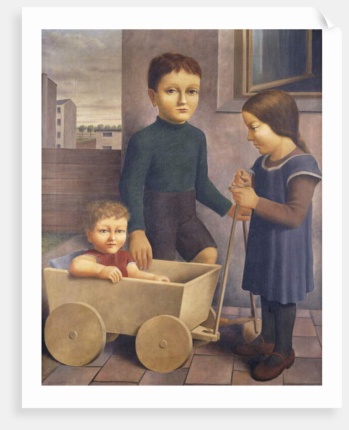 Three Children; Drei Kinder, 1926 by Georg Schrimpf