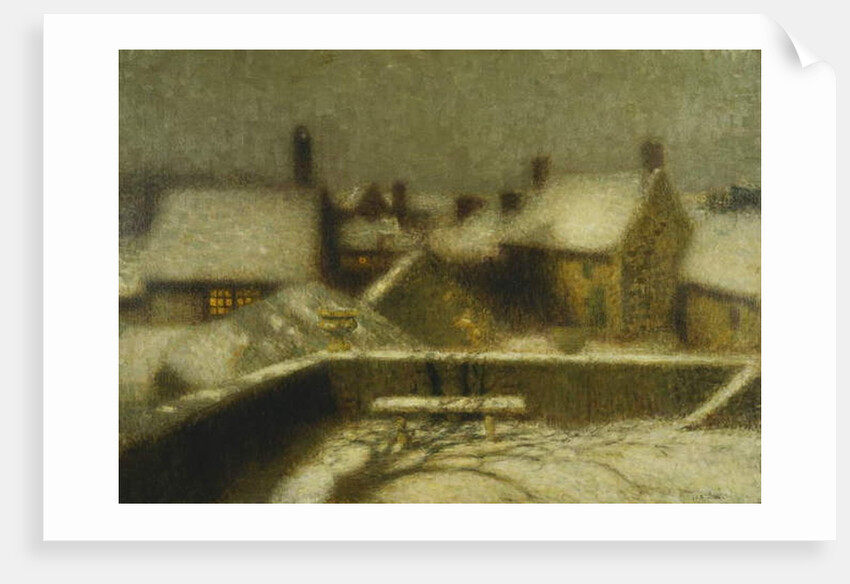 Gerberoy in the Snow; Gerberoy Sous la Neige, c.1900 by Henri Eugene Augustin Le Sidaner