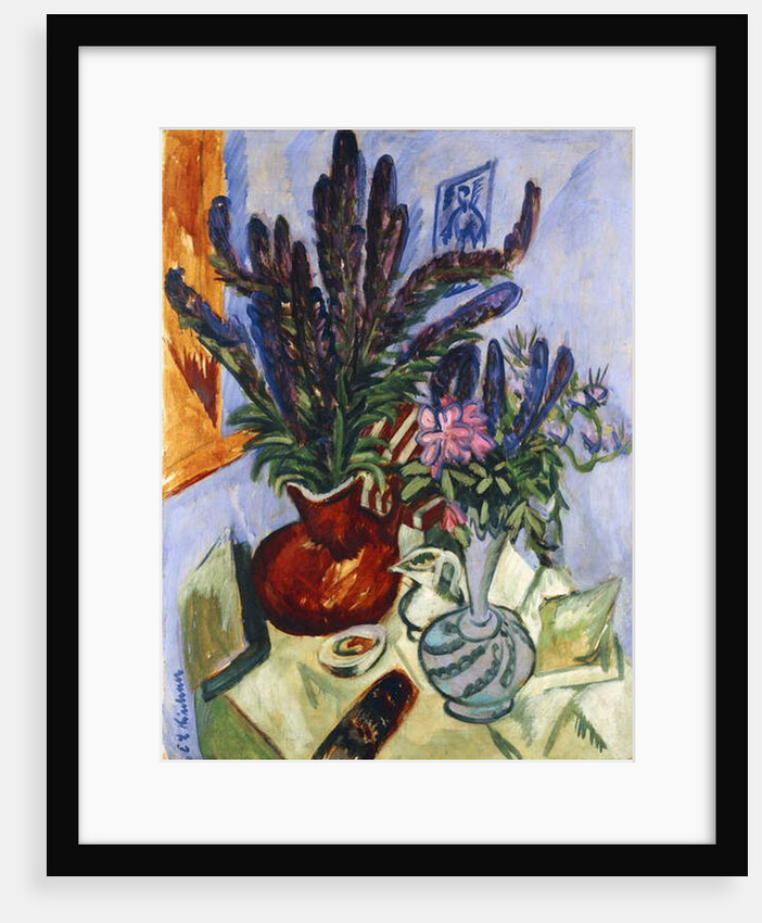 Still Life with a Vase of Flowers; Stilleben Mit Blumenvasen, 1912 by Ernst Ludwig Kirchner
