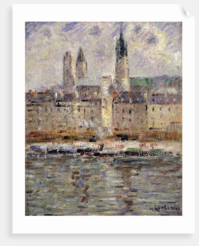 View of Rouen; Vue de Rouen, 1927 by Gustave Loiseau