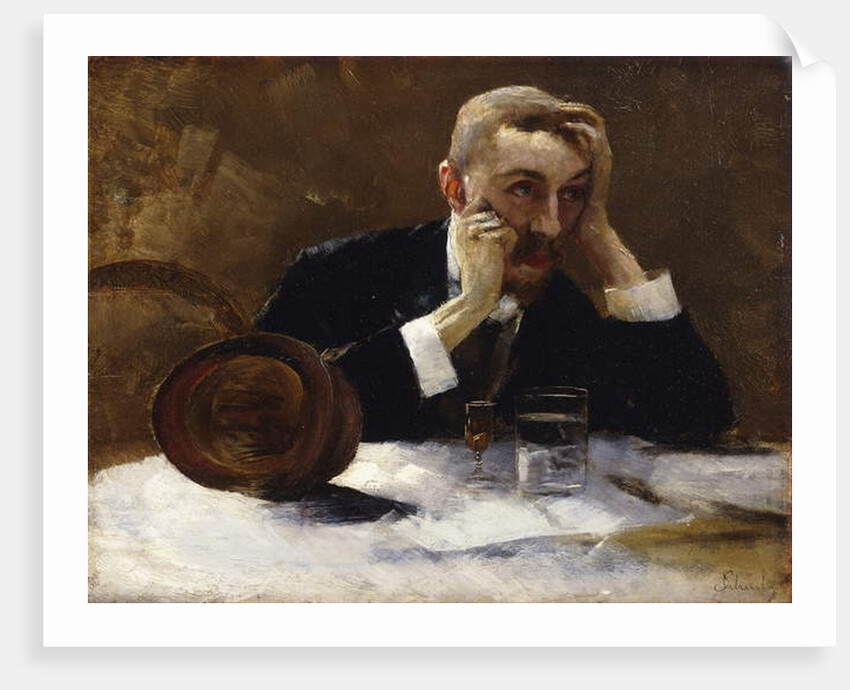 Late Self-Portrait; Spates Selbstbildnis by Carl Schuch