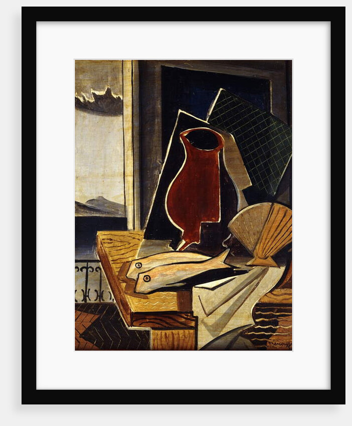 Table in Front of a Balcony; Table devant le Balcon, 1926 by Louis Marcoussis