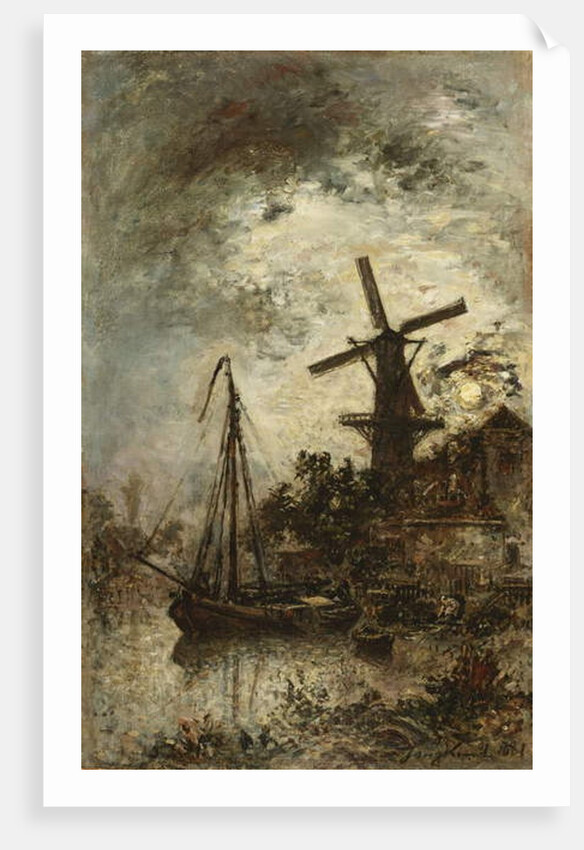 Moulin au Bord de la Vilet, 1881 by Johan-Barthold Jongkind