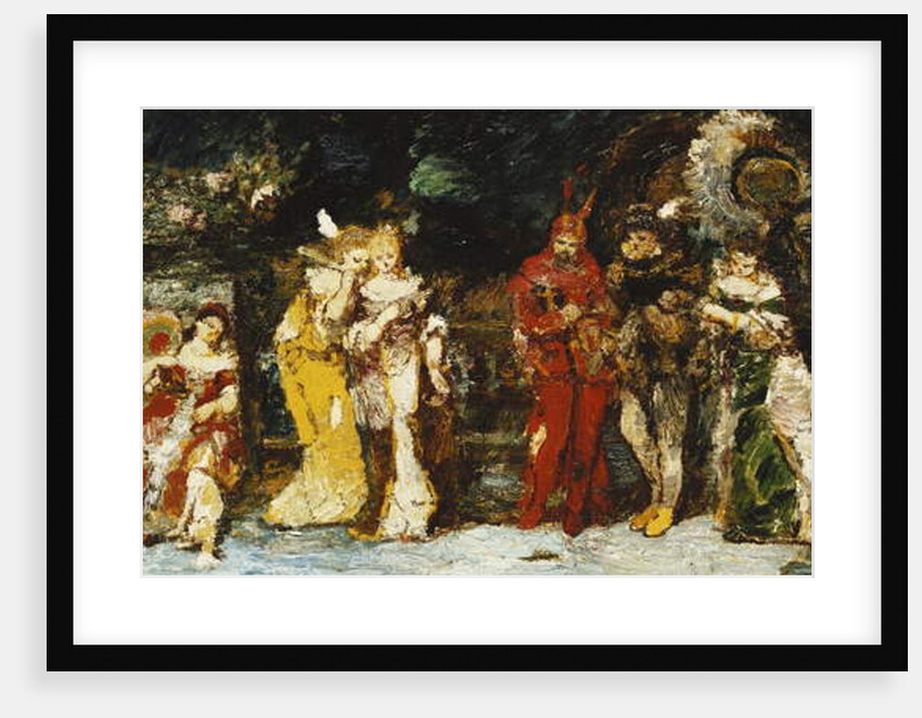 Characters on a Deck with Faust and Mephisto; Personnages sur une Terrasse avec Fauste et Mephisto, c.1875-1880 by Adolphe Joseph Thomas Monticelli
