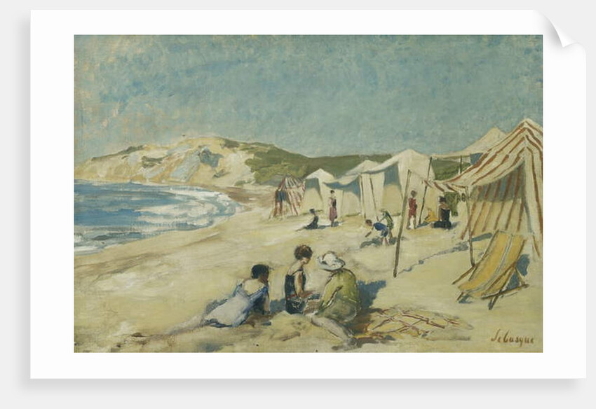 The Beach at Pointe St Gildas; La Plage a la Pointe St Gildas, c.1920 by Henri Lebasque