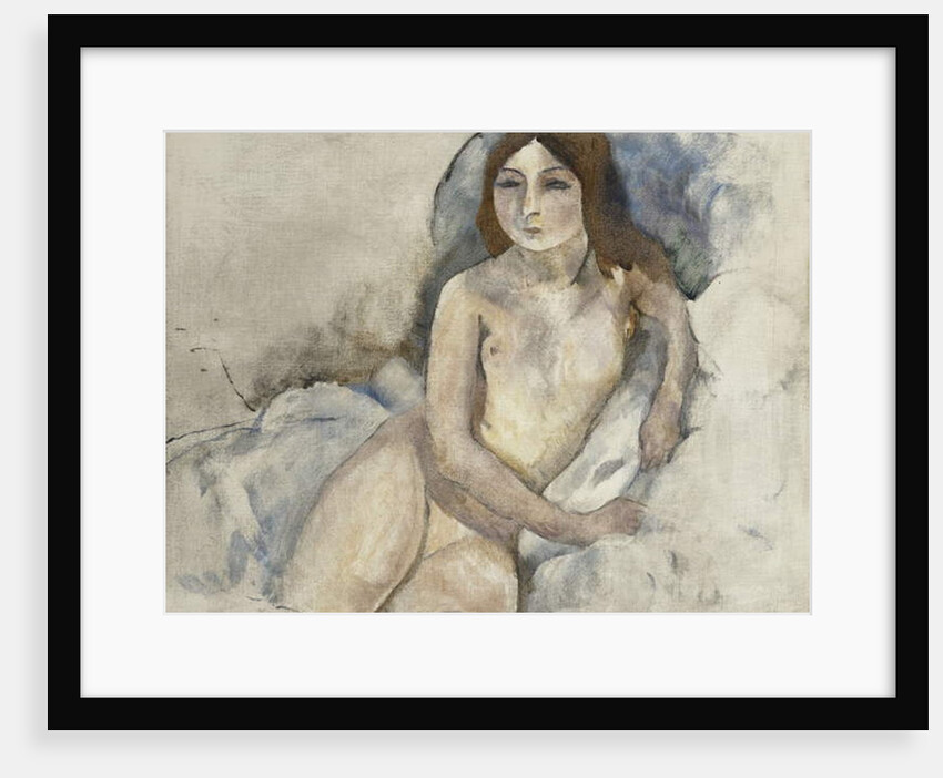 Blonde Girl Posing; Jeune Fille Blonde Posant, 1912 by Jules Pascin