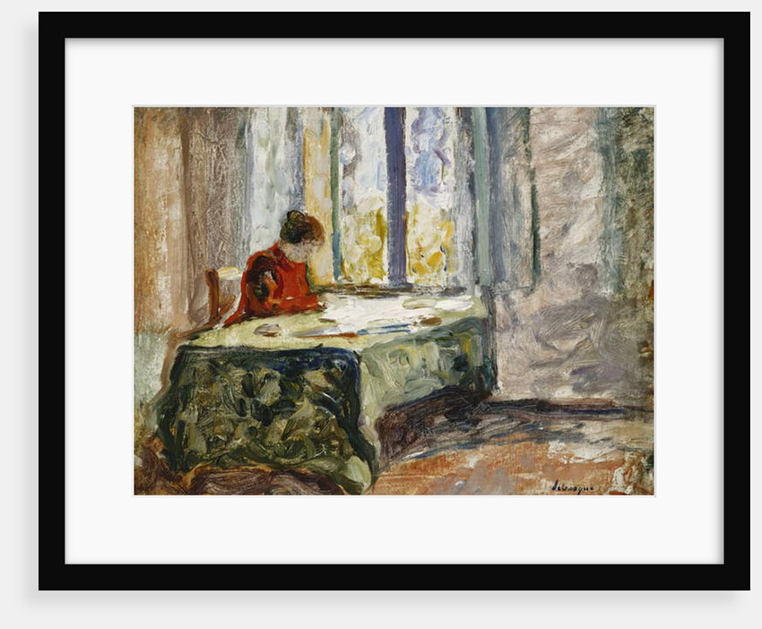 Woman Sewing; Femme Cousant by Henri Lebasque