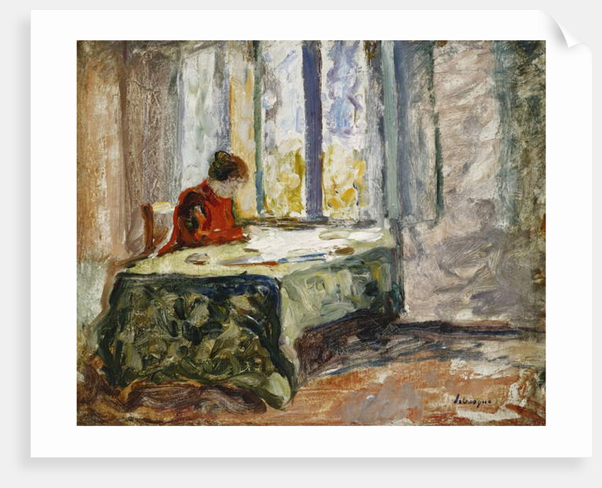 Woman Sewing; Femme Cousant by Henri Lebasque