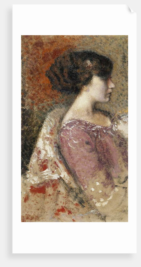 Portrait of a Young Girl; Portrait de Jeune Fille - Portret van een Jong Meisje by Georges Lemmen