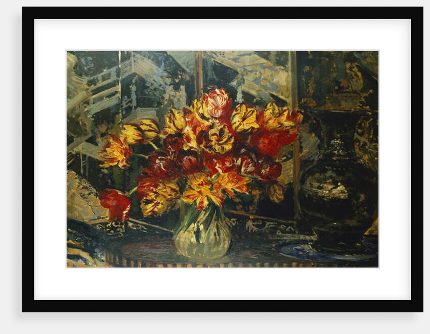 Bunch of Tulips and a Screen; Bouquet de Tulipes au Paravent, by Jacques-Emile Blanche