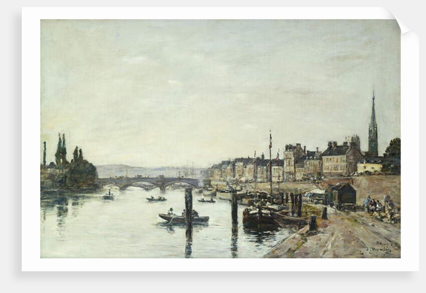 Rouen; La Seine et le Pont Corneill, 1895 by Eugene Louis Boudin