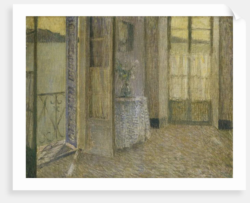 The Blue Room, Villefranche sur Mer by Henri Eugene Augustin Le Sidaner