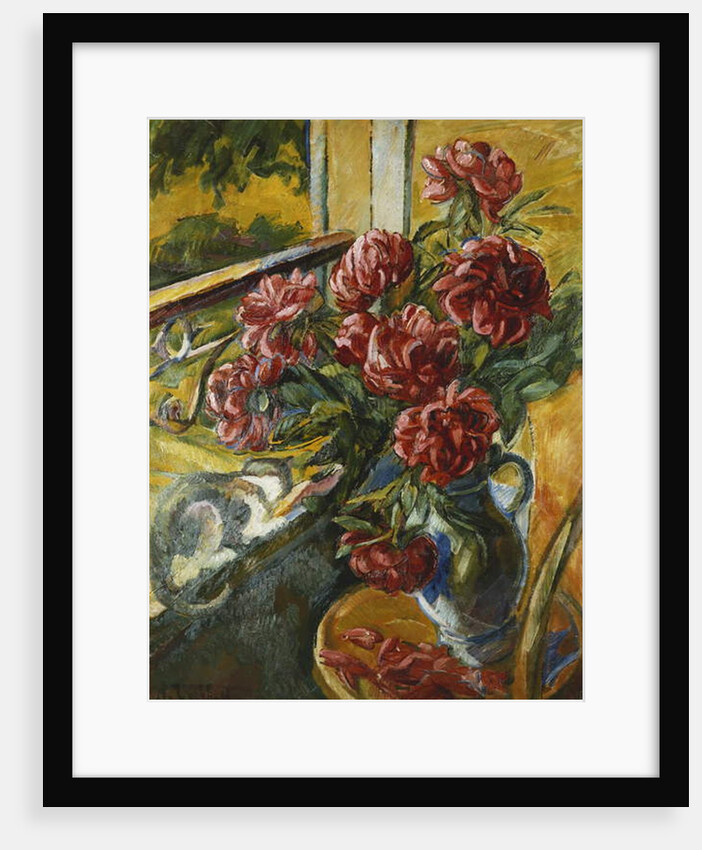 Cat on the Edge of the Window; La Chatte sur le Bord de la Fenetre by Nikolai Alexandrovich Tarkhoff