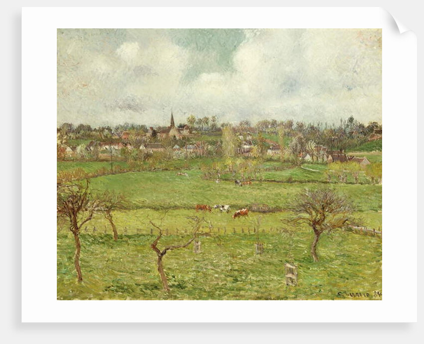 View of Bazincourt; Vue de Bazincourt, 1884 by Camille Pissarro